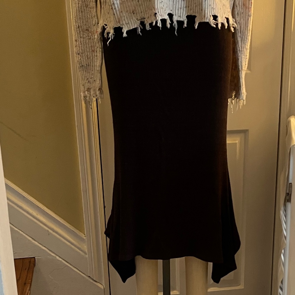 Dolan (Anthropologie) Brown Spandex Maxi Skirt